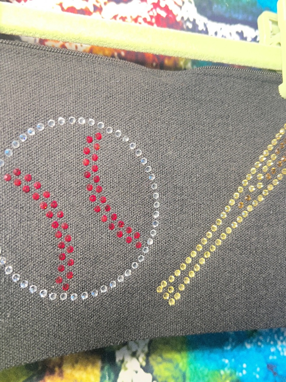 Baseball Rhinestone Zipper Pouch [38R] - Picture 3 of 4